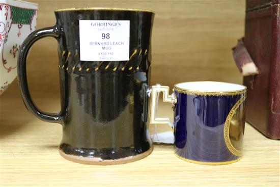 Bernard Leach. A St Ives pottery ALE mug, 13cm